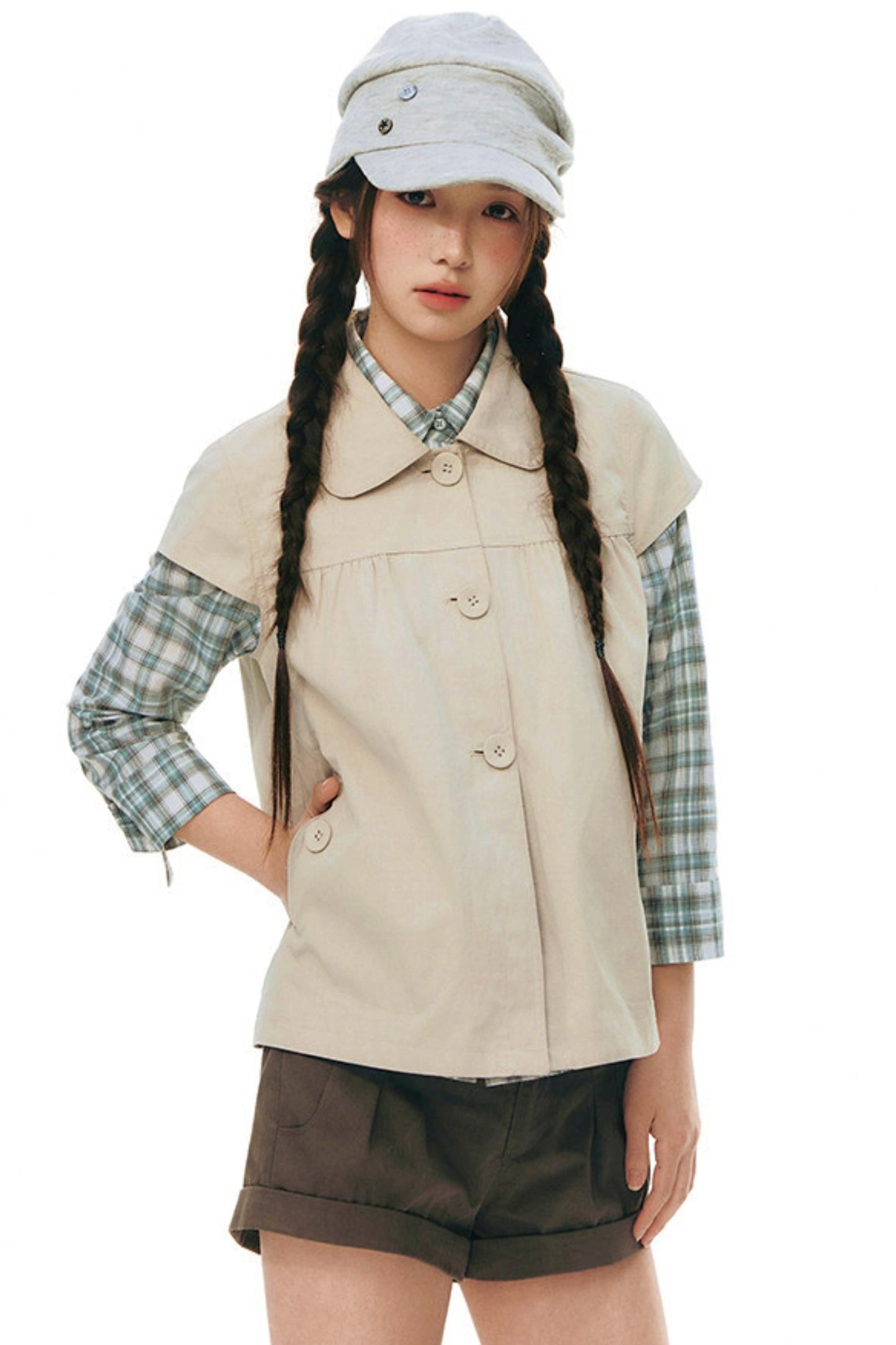 Plaid Y2k Fitted Top