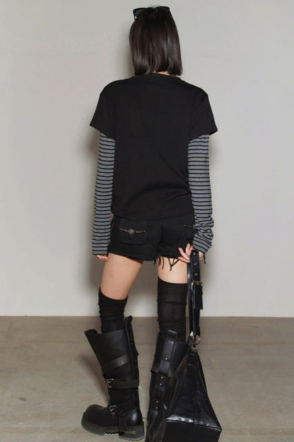 Gravity Patchwork Color Block Top