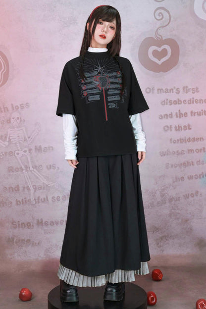 Bar Style Ruched High Neck Blouse