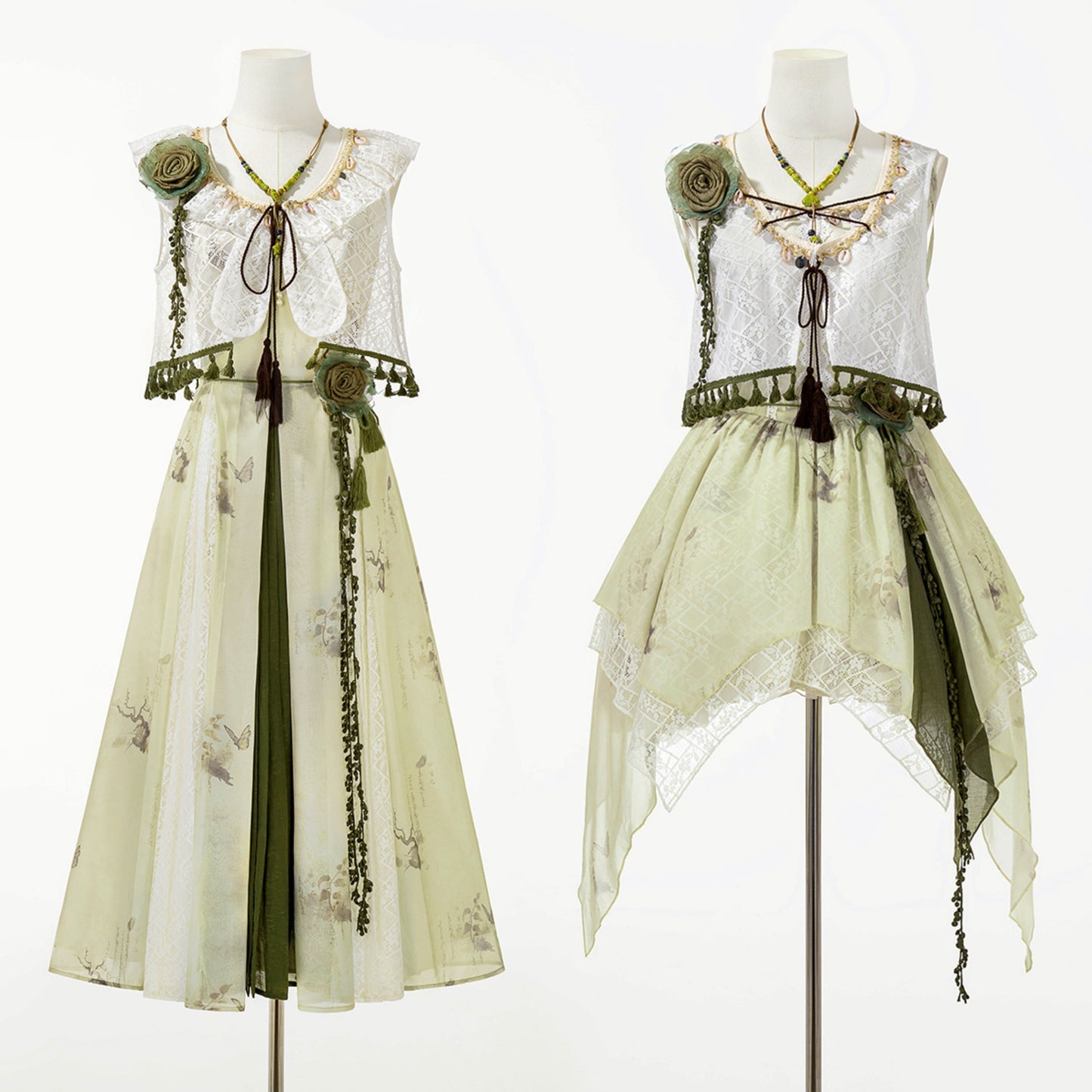 Sweet Resort Style Lolita Sand Dress Set