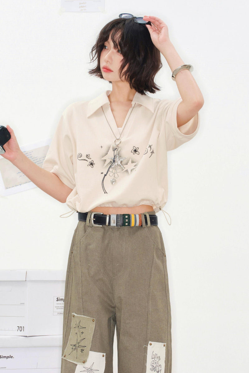 Bubble Star Polo Top