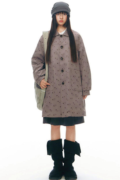 Doll Collar Pleated Cotton Blouse