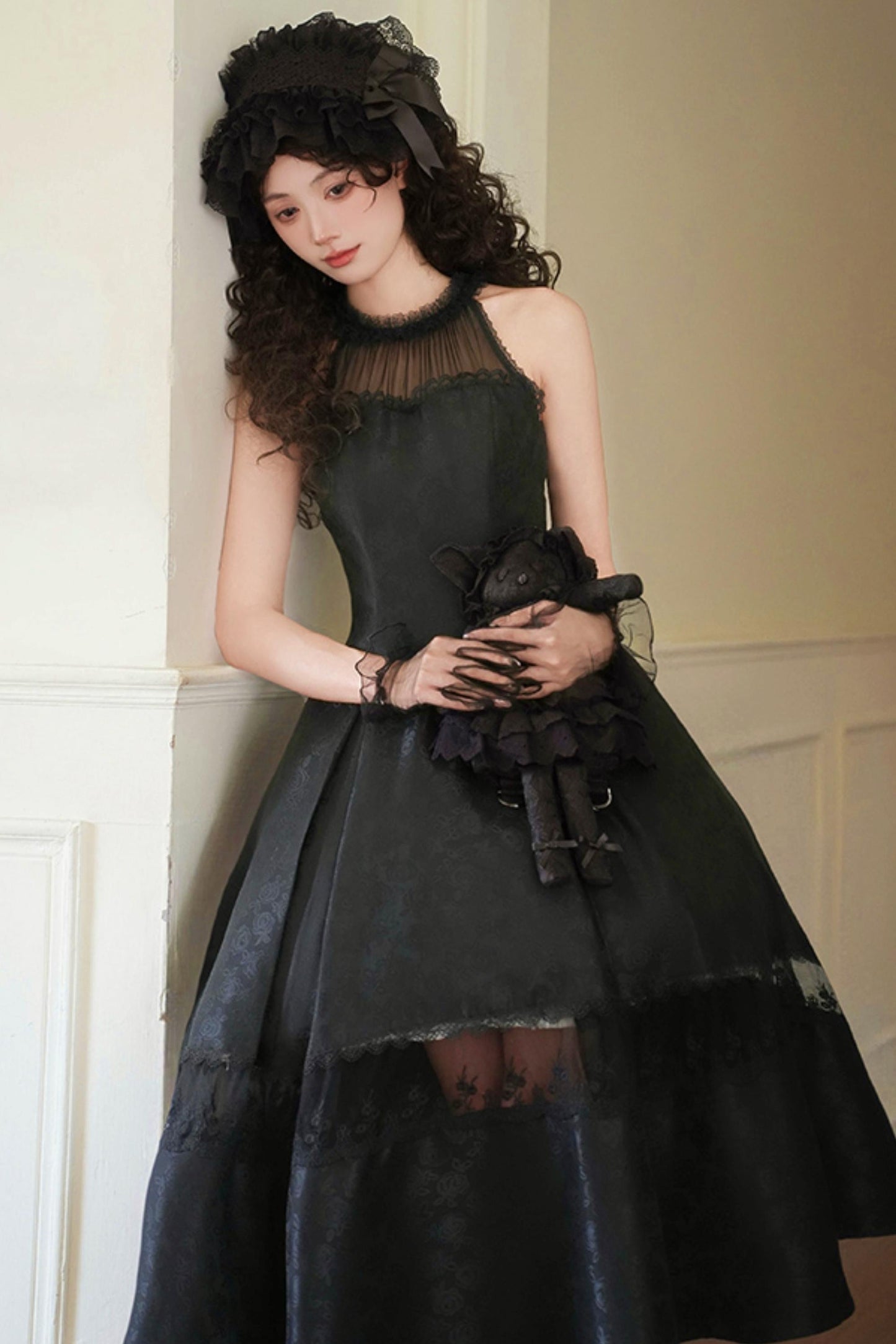 Mist Flower Halter Neck Twin Dress