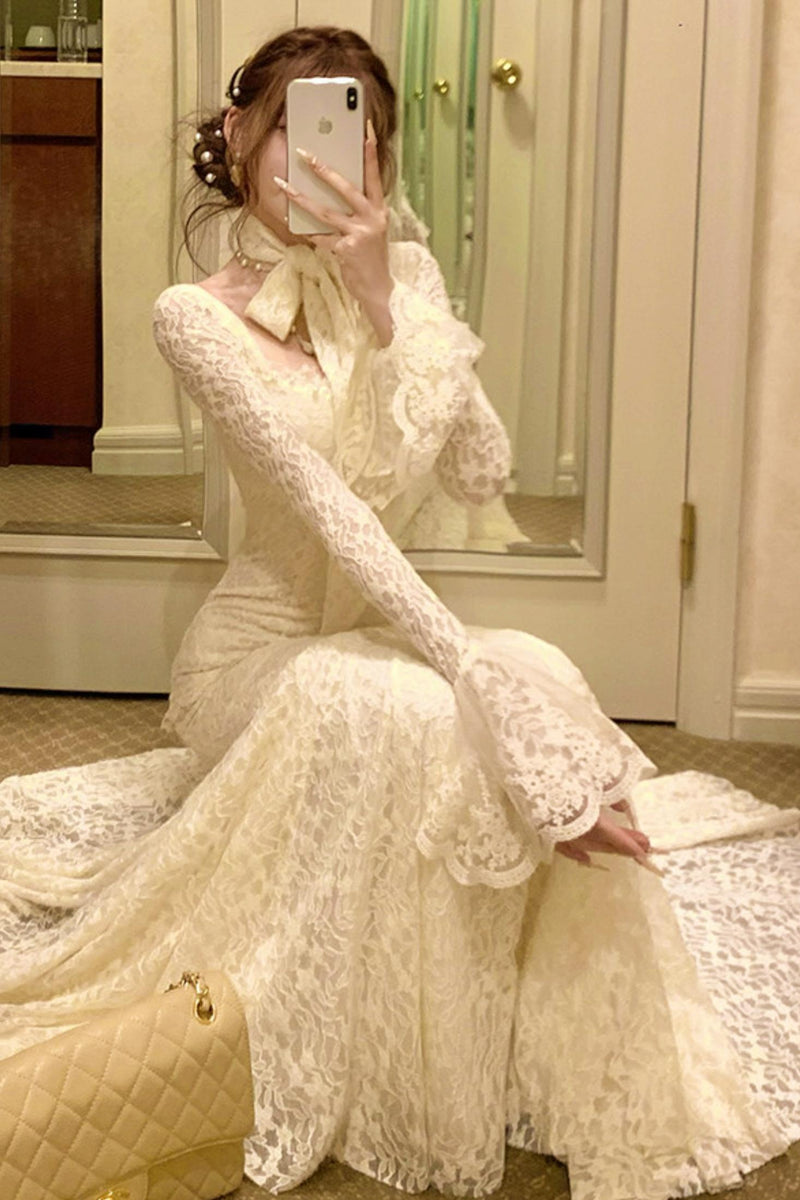 French Style Lace Mermaid Dress