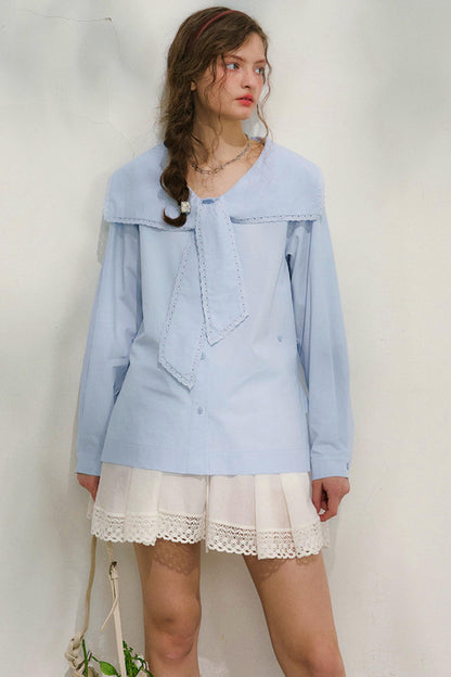 French Sailor Collar Blouse
