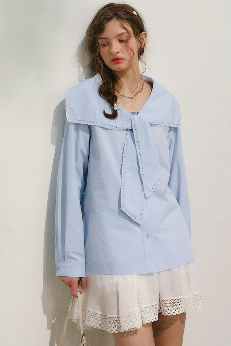 French Sailor Collar Blouse