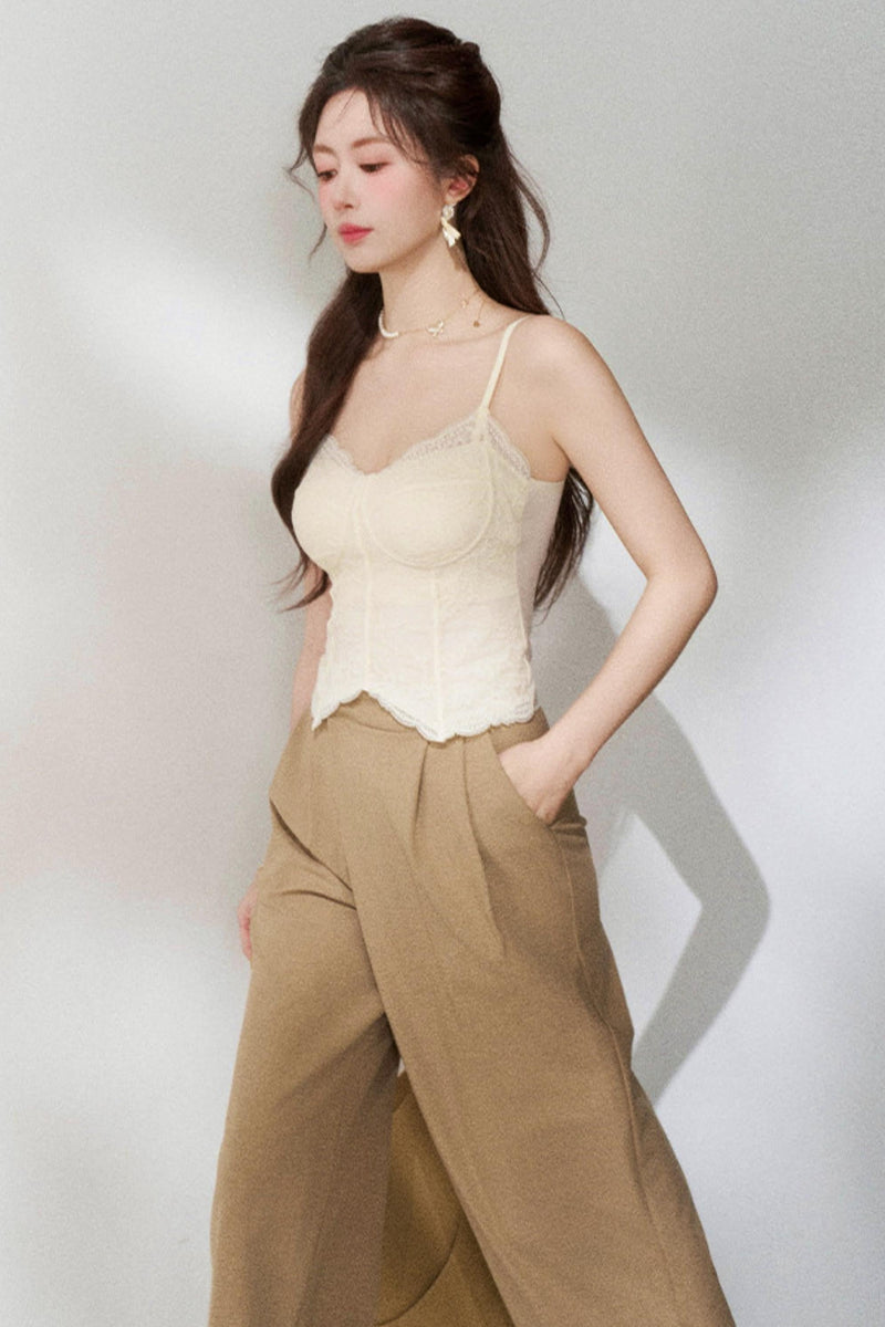 Lace Slim-fit Camisole Top