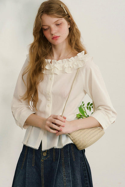 Love Ruffled Lace Blouse