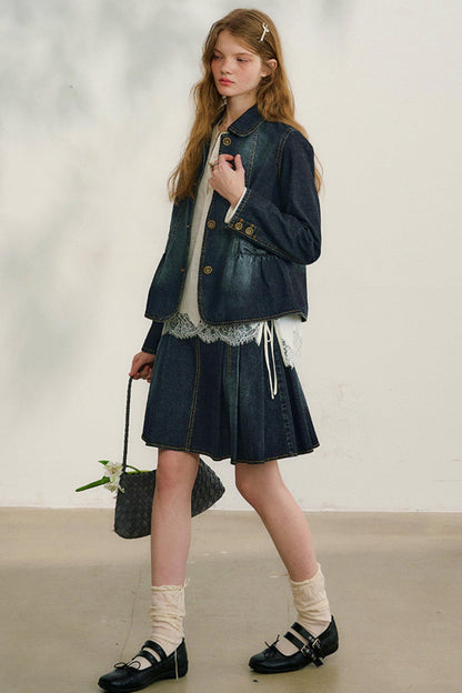 Love Diary Denim Jacket + Skirt