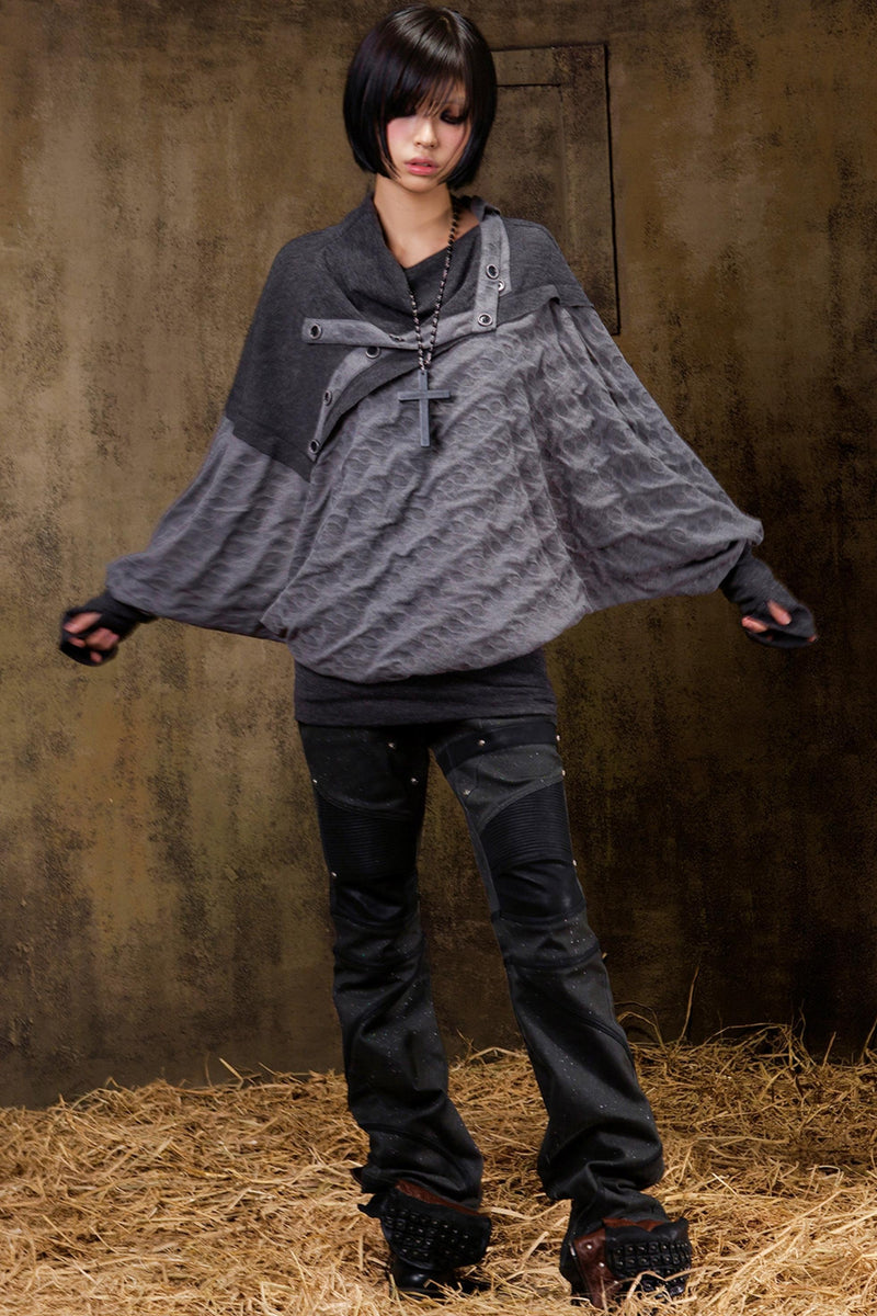 Stacked Color Batwing Top