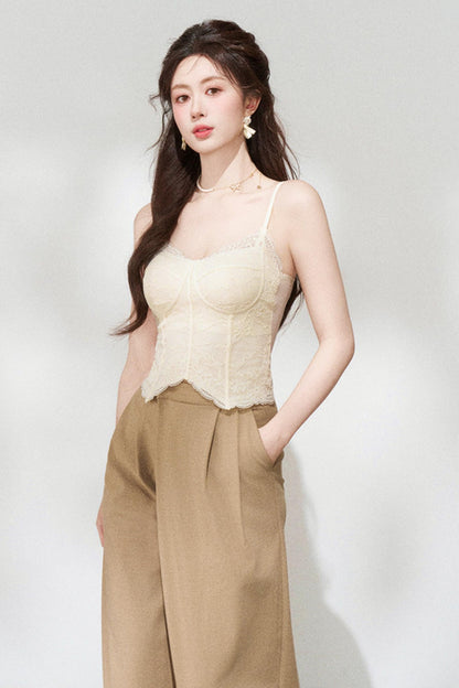 Lace Slim-fit Camisole Top