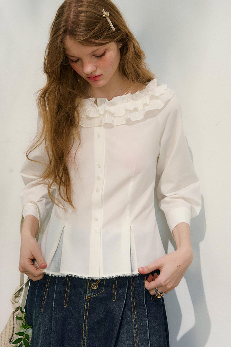 Love Ruffled Lace Blouse