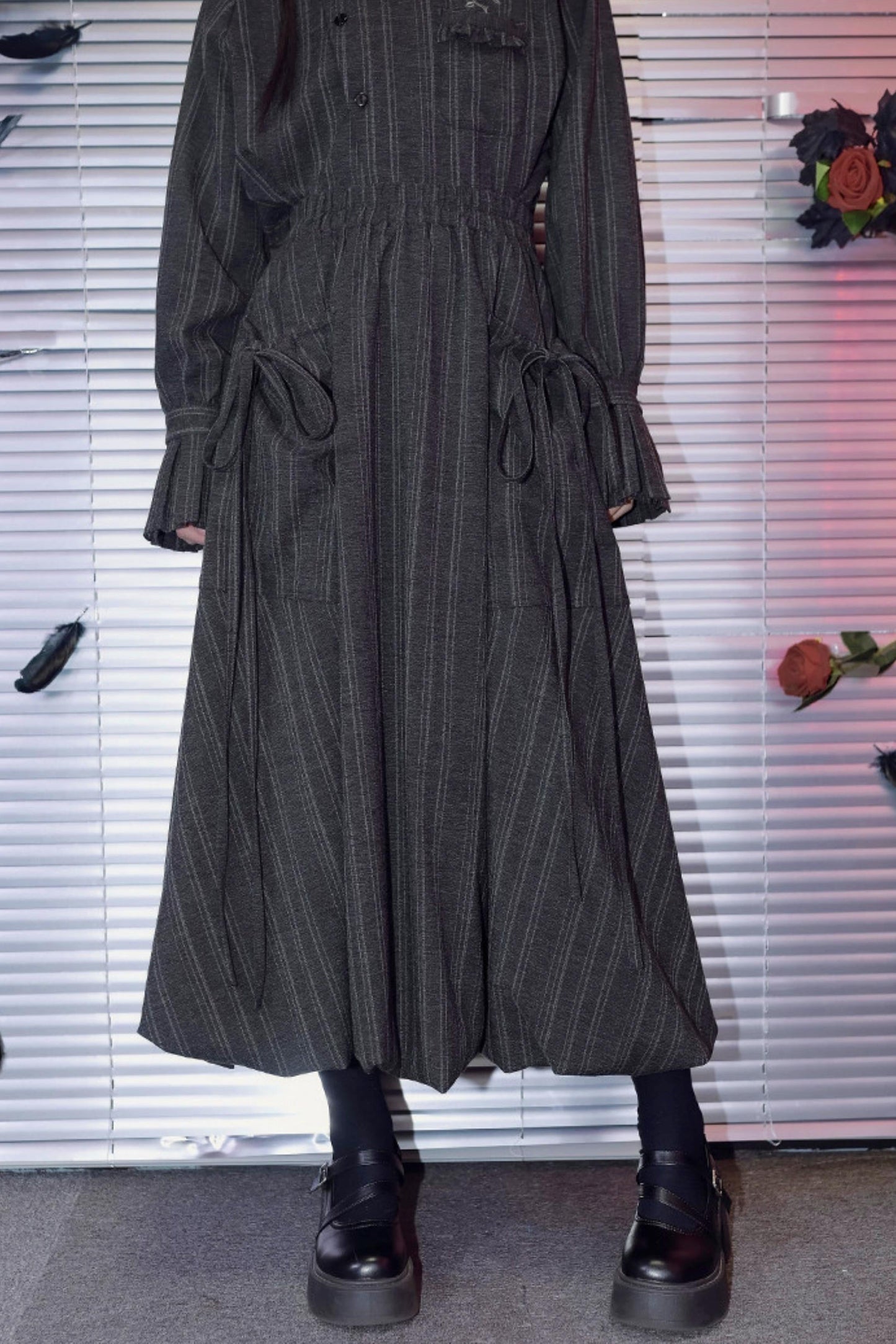 Eden Gray Embroidered Shirt + Skirt
