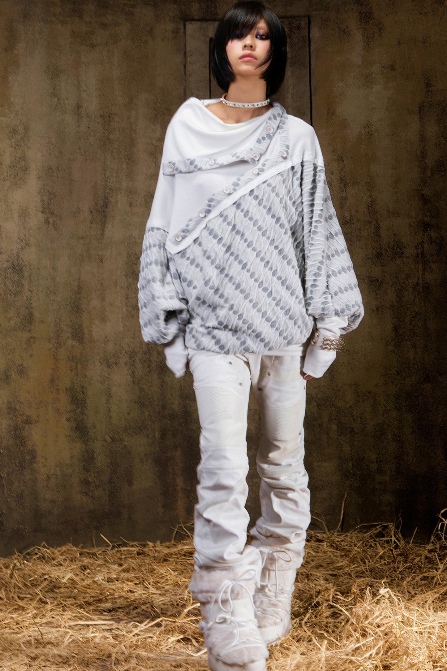 Stacked Color Batwing Top