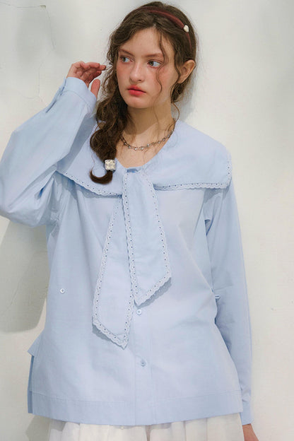 French Sailor Collar Blouse