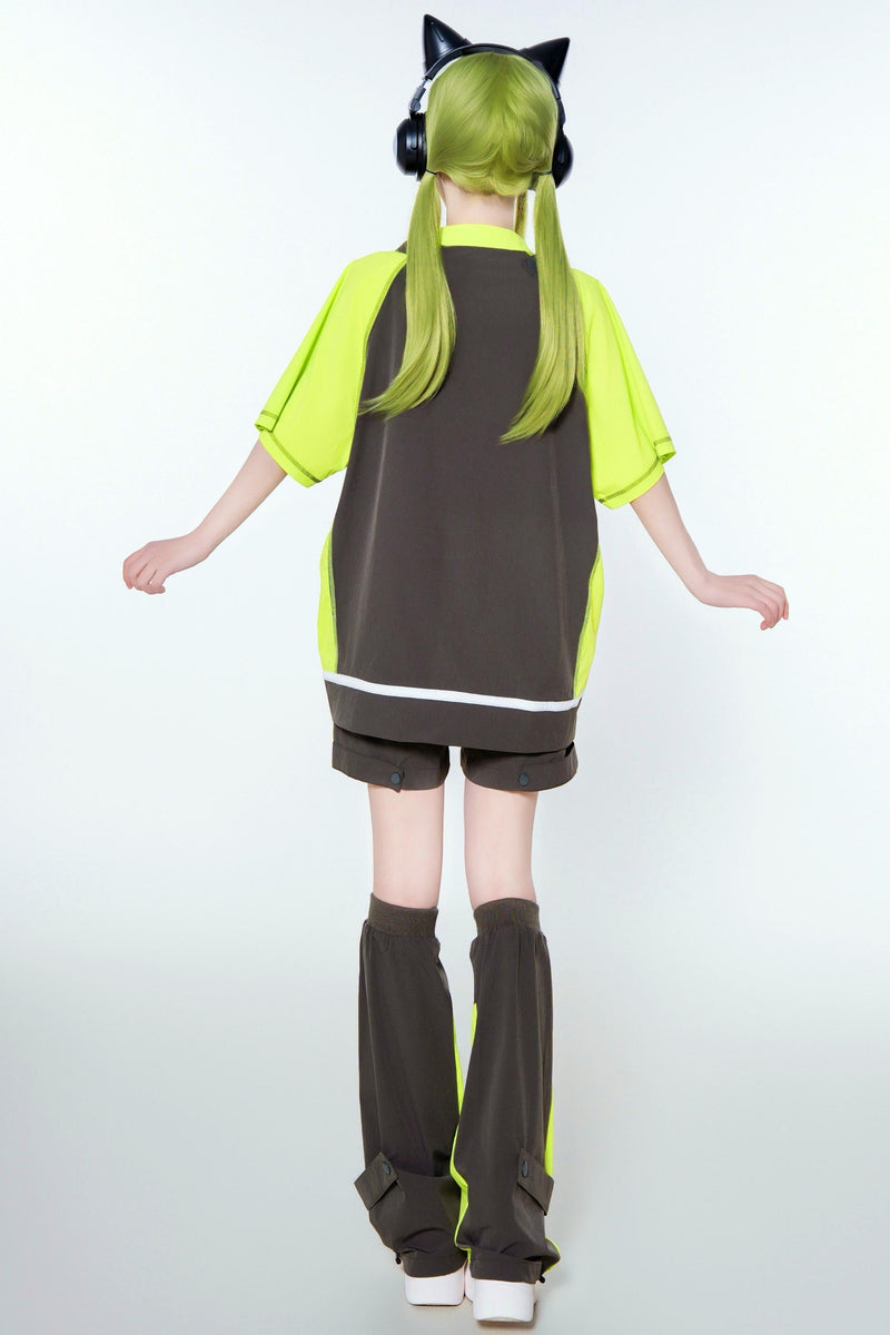 Pre-order Item: Y2k Subculture Cyber T-shirt + Shorts + Leg Covers