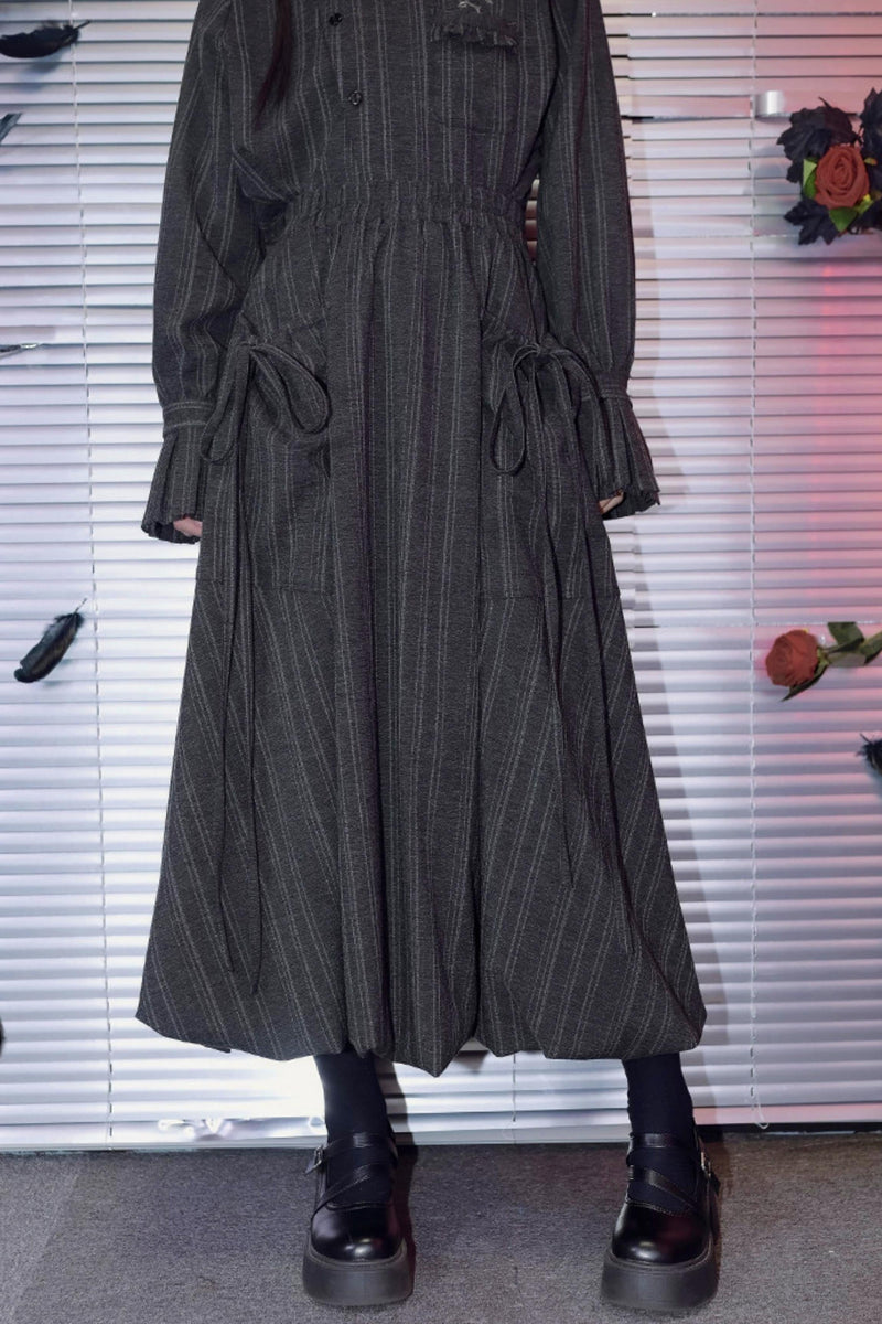 Eden Gray Embroidered Shirt + Skirt