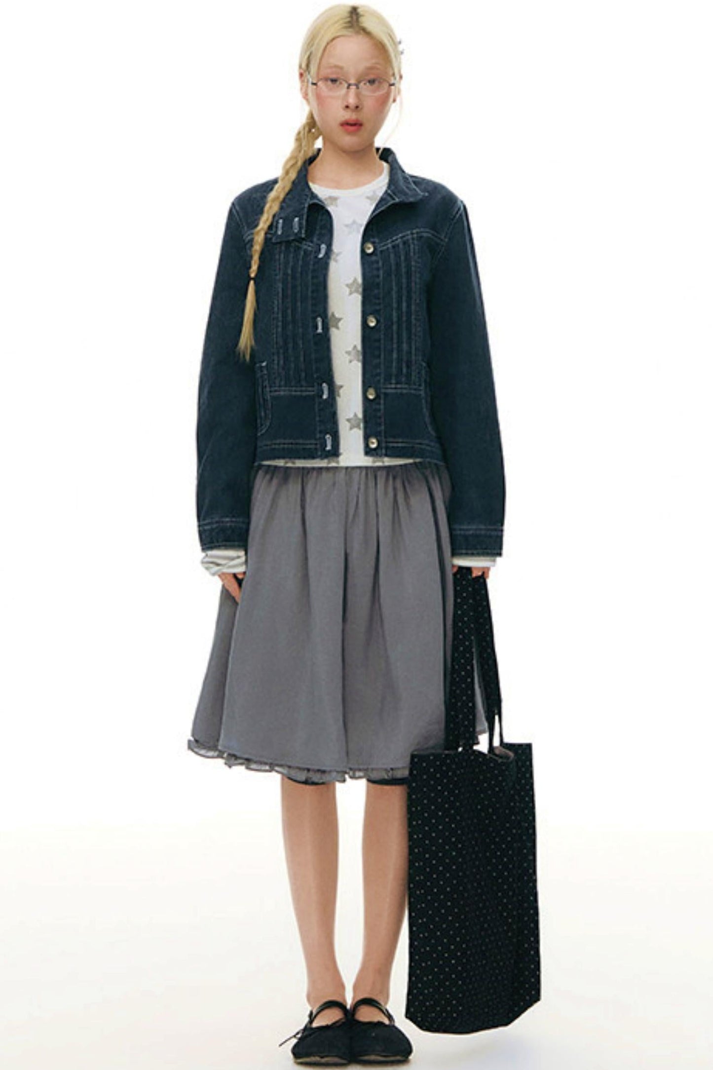 Lace Placket Top + Skirt