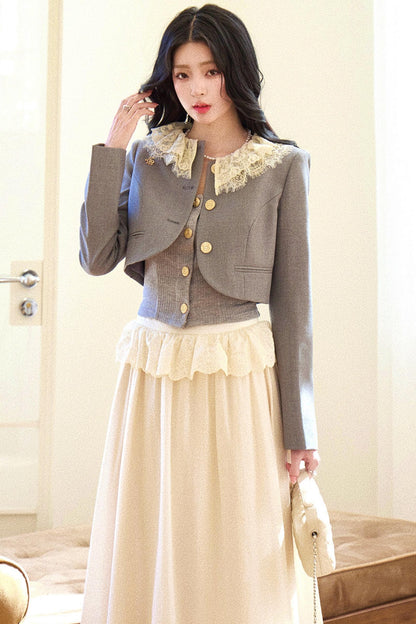 French Wreath Jacket + Top + Skirt