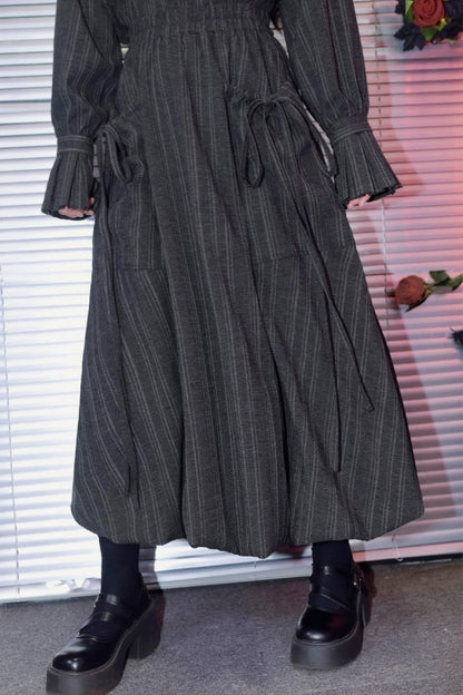 Eden Gray Embroidered Shirt + Skirt