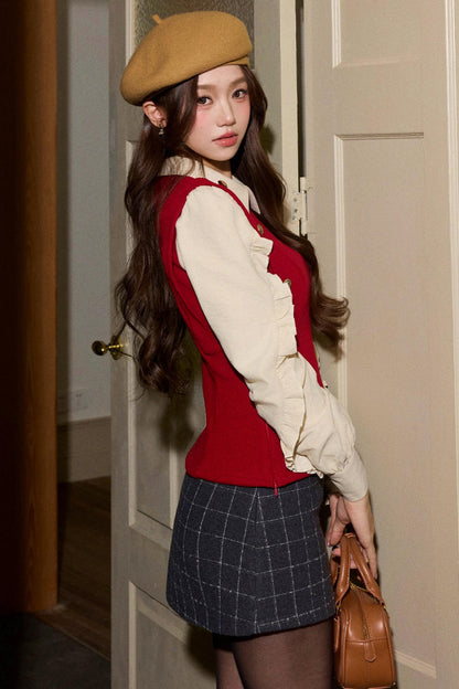 Retro French Shirt Vest