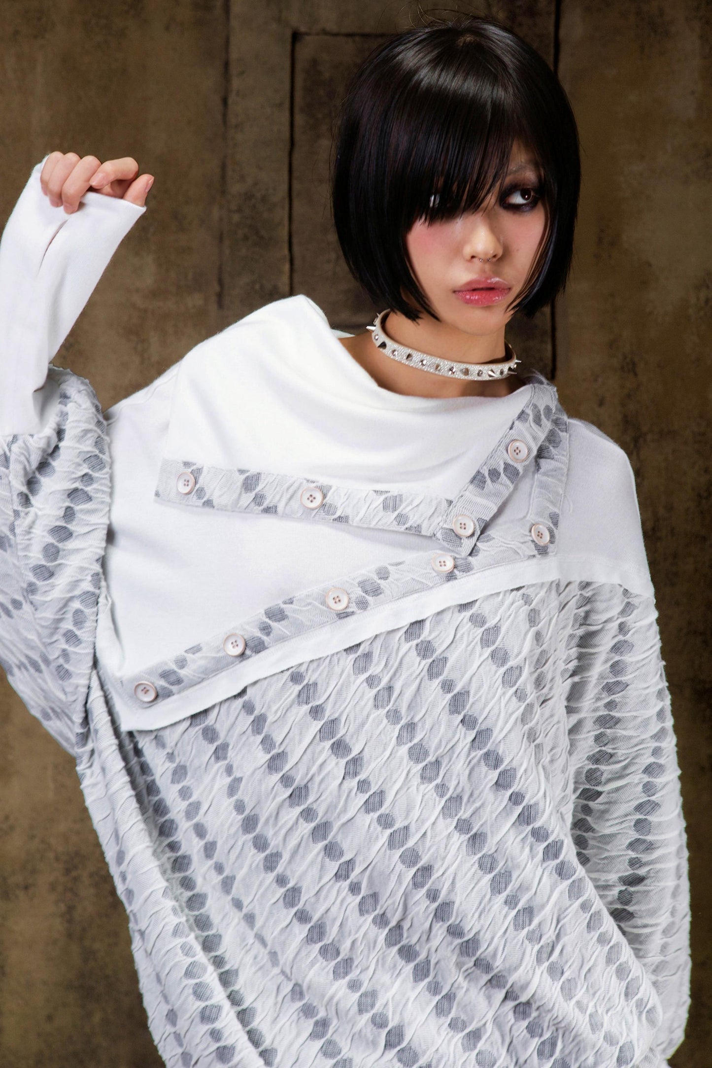 Stacked Color Batwing Top