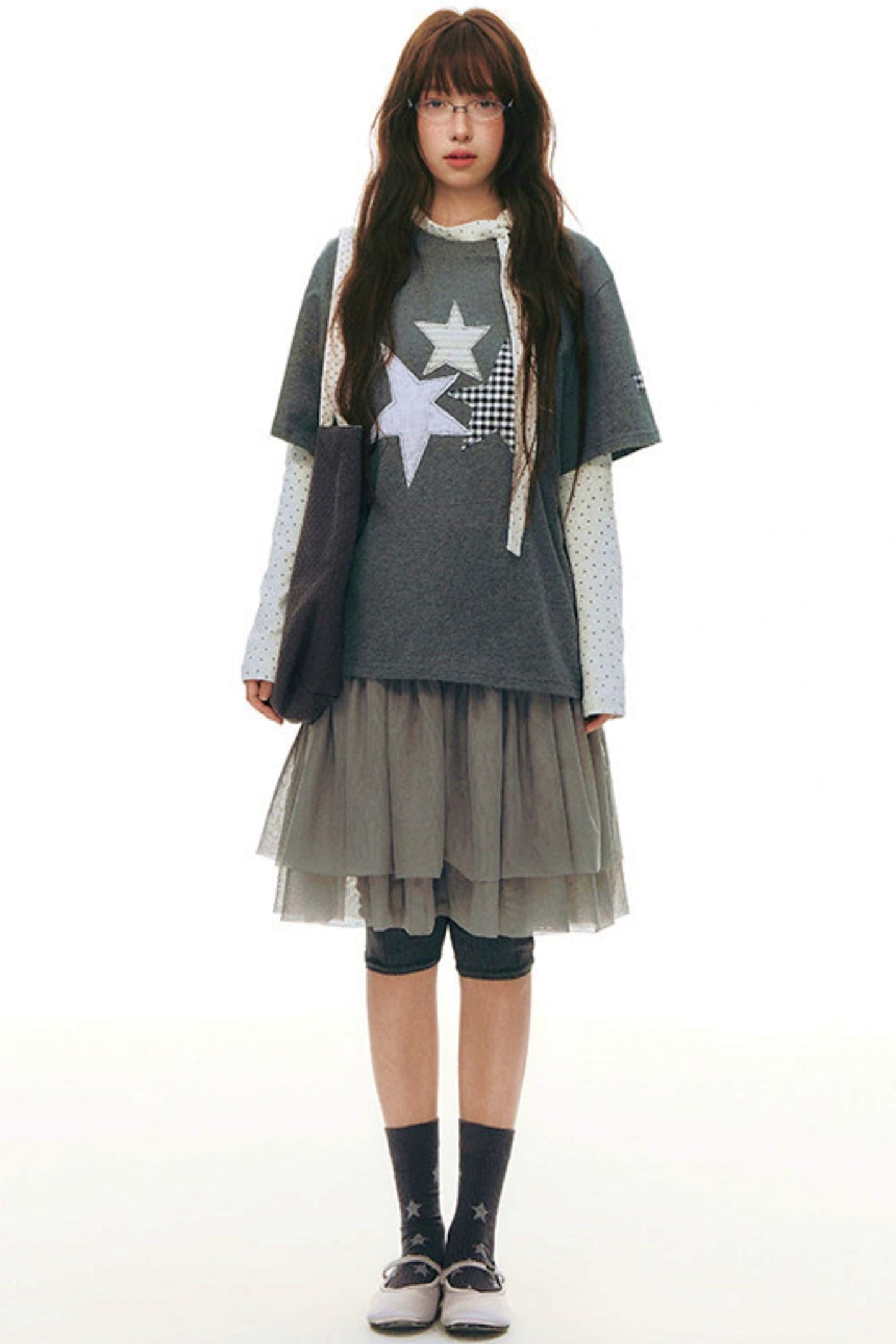 Star Tie-neck Slim Fit Top