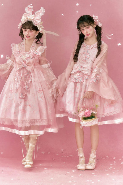 うさぎと桃のチャイナドレス+トップス+アウター+アクセサリー