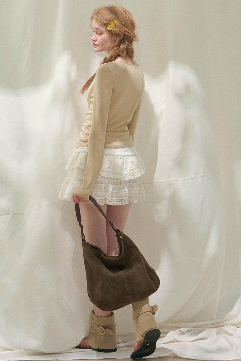 Seashell Lace Layered Top