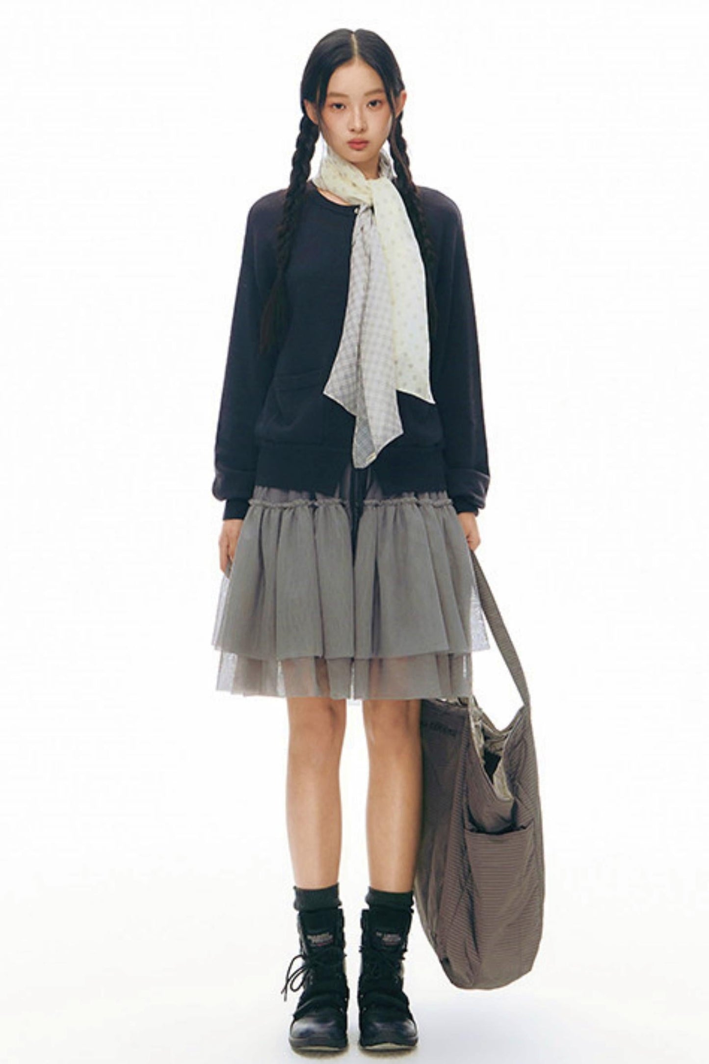 Drawstring Knit Cardigan