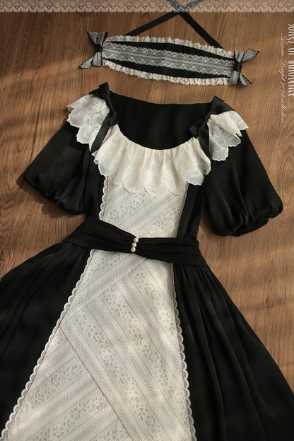 Lace Ribbon Maid Lolita Dress
