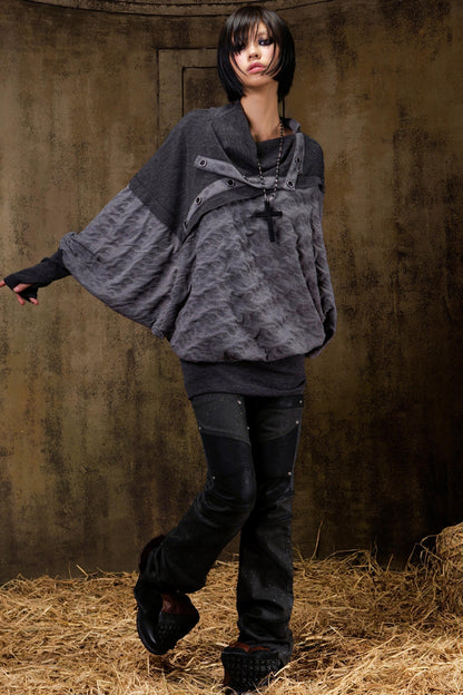 Stacked Color Batwing Top