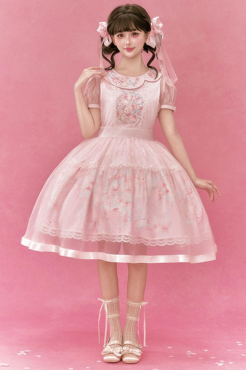 うさぎと桃のチャイナドレス+トップス+アウター+アクセサリー