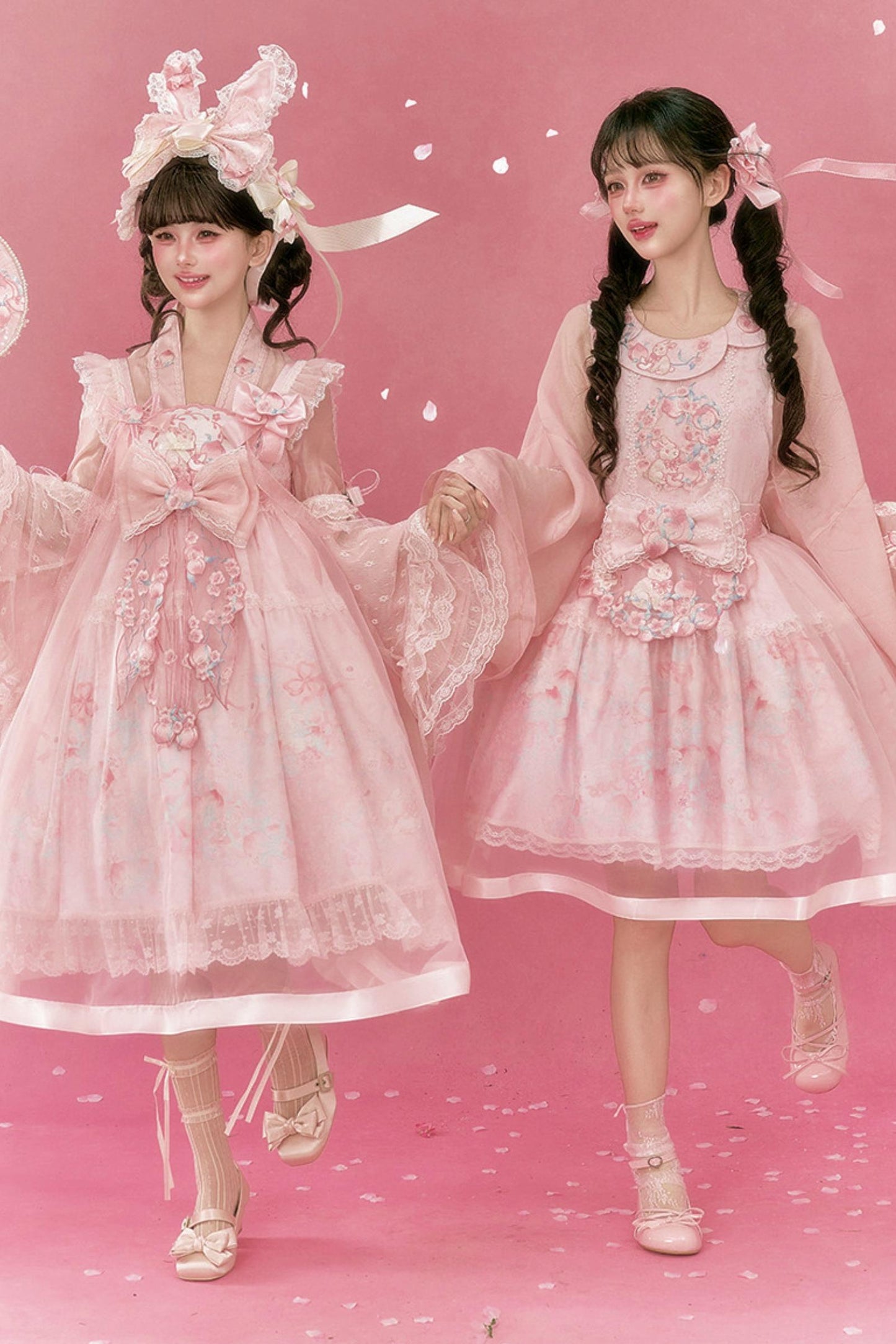 うさぎと桃のチャイナドレス+トップス+アウター+アクセサリー