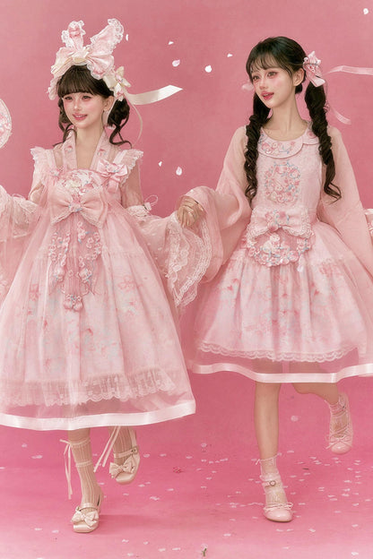 うさぎと桃のチャイナドレス+トップス+アウター+アクセサリー