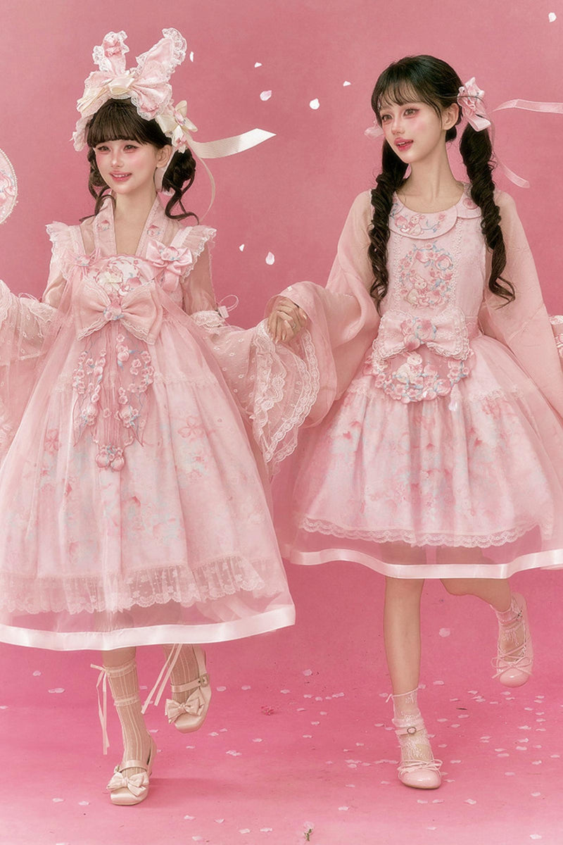 うさぎと桃のチャイナドレス+トップス+アウター+アクセサリー