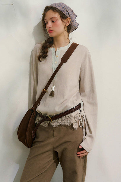 Swinging Silhouette Lace Blouse