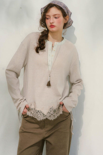 Swinging Silhouette Lace Blouse