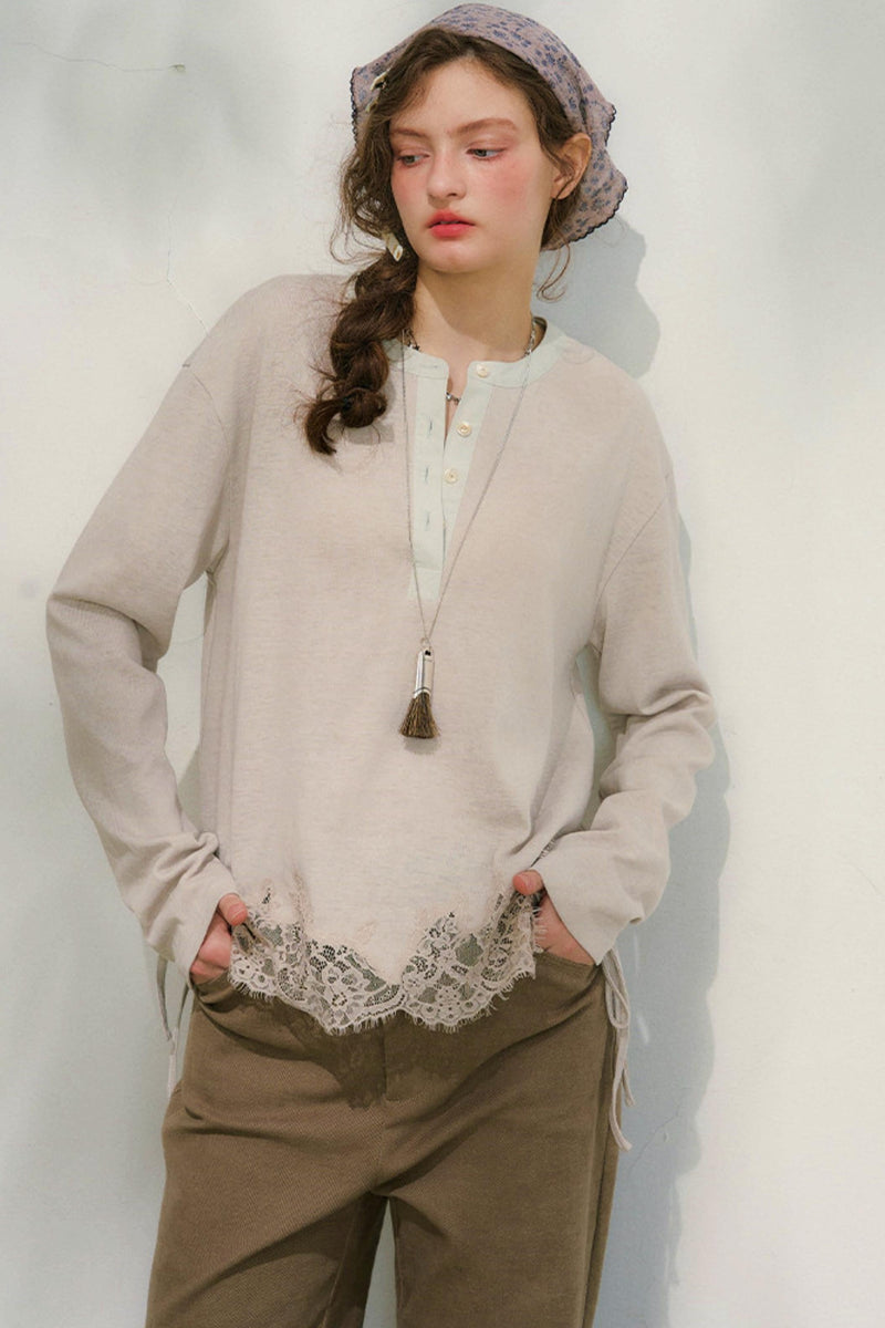 Swinging Silhouette Lace Blouse