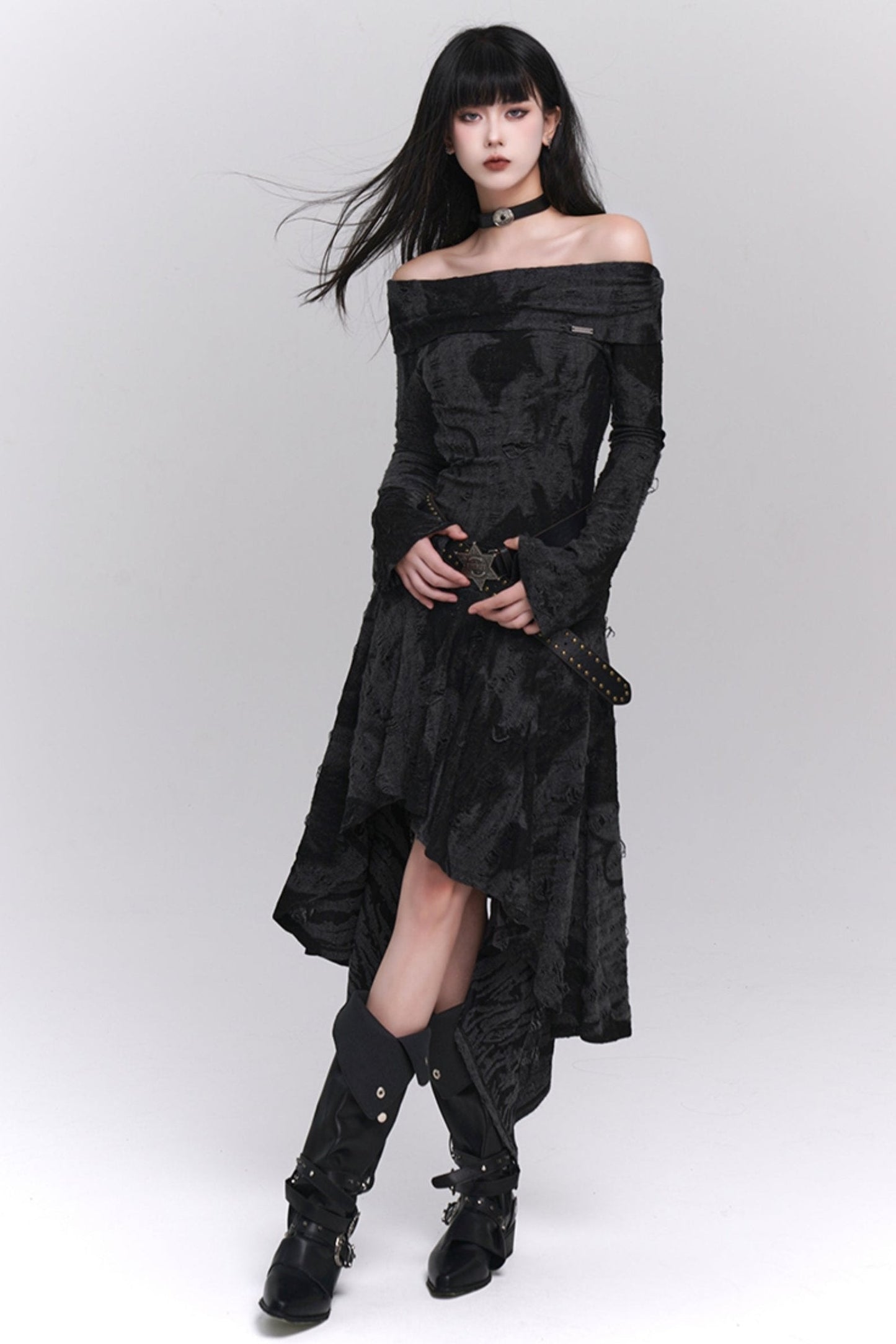 Cold Niche One-shoulder Dress