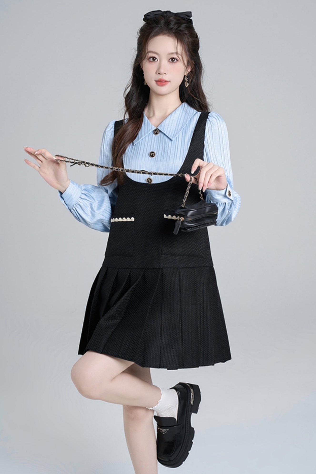 French Hepburn Pleated Doll Dress