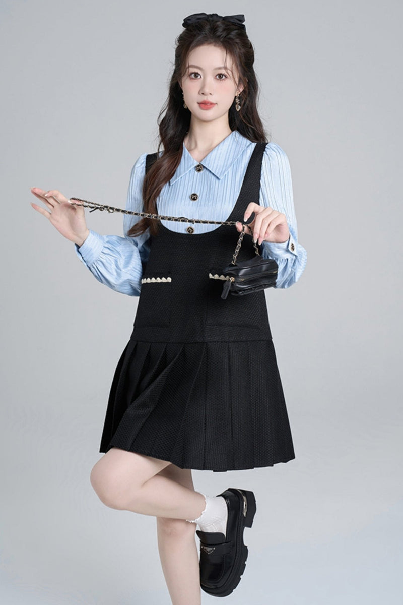 French Hepburn Pleated Doll Dress