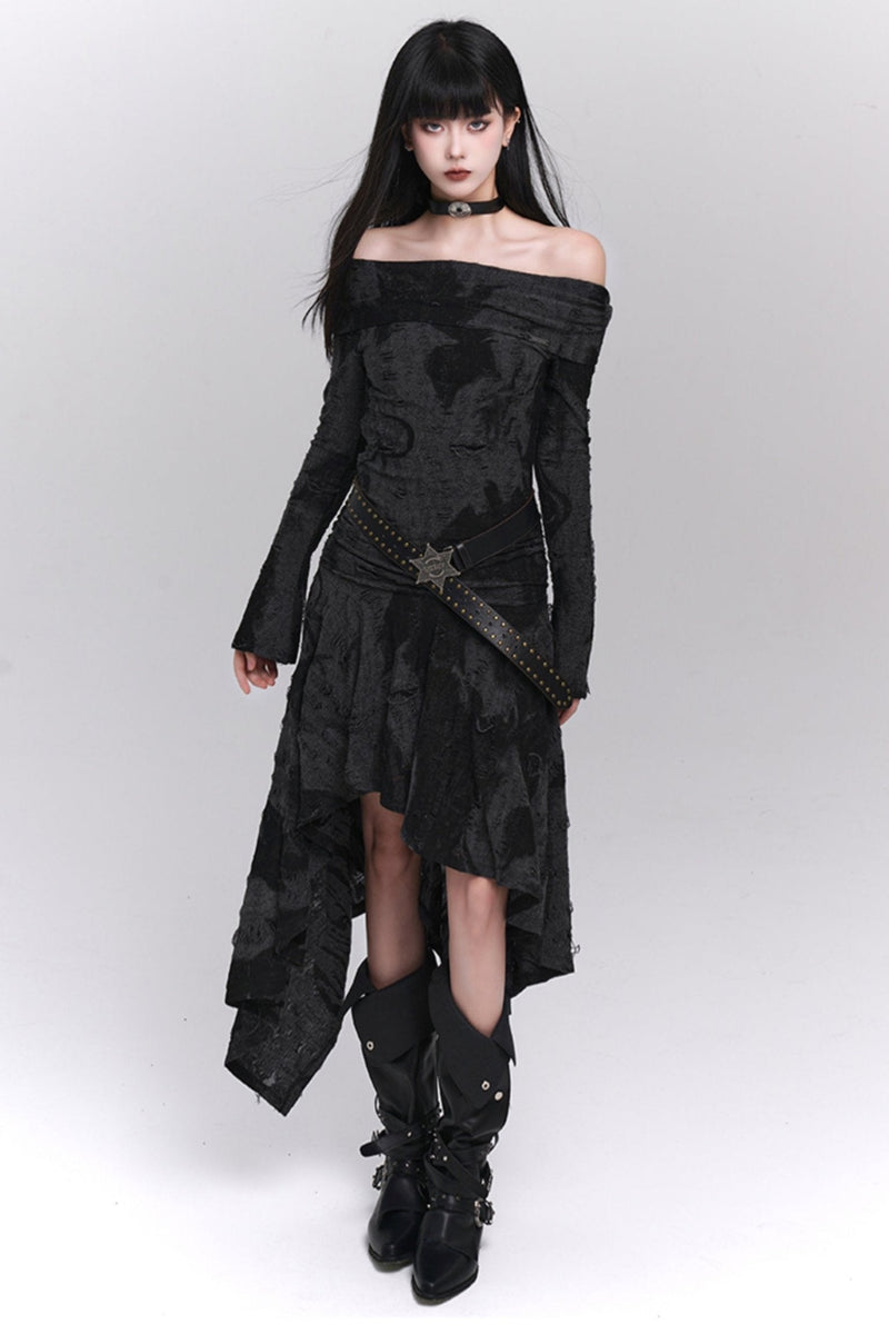 Cold Niche One-shoulder Dress