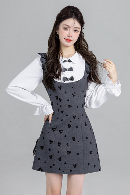 Gray Two-piece Temperance Doll Dress