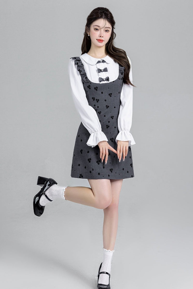 Gray Two-piece Temperance Doll Dress