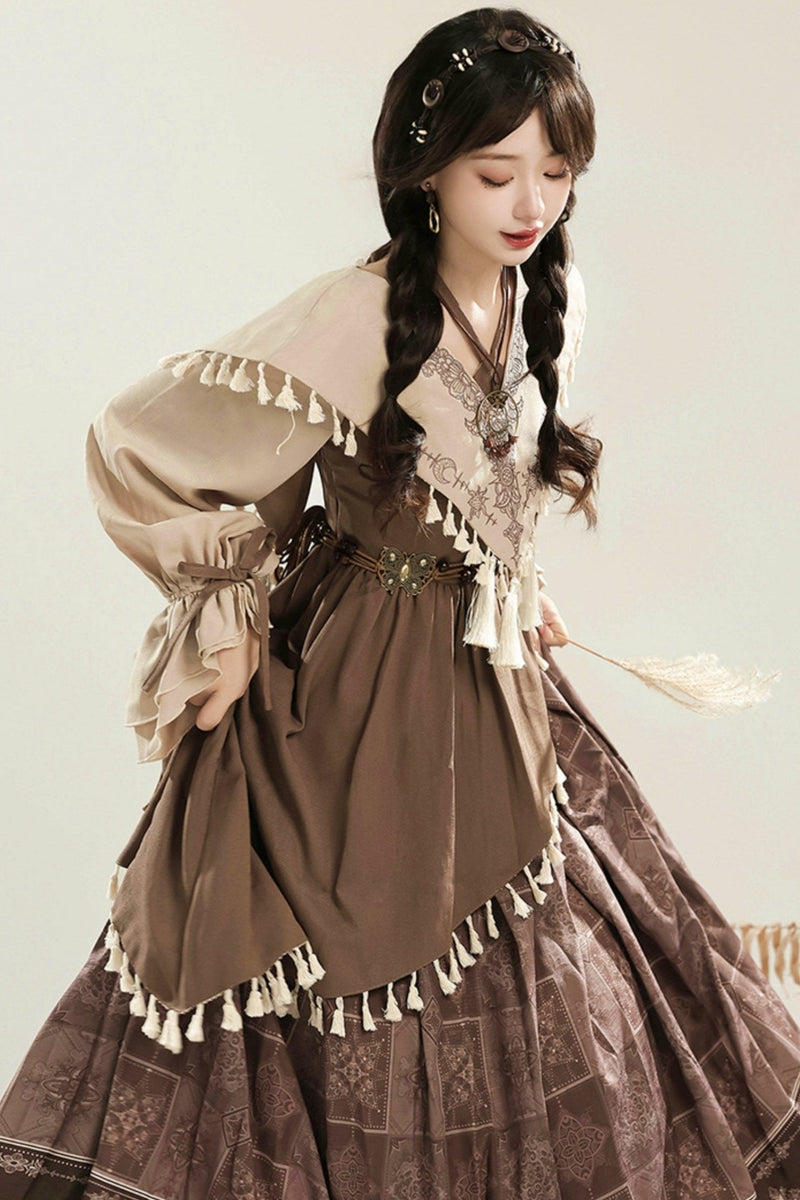 Exotic Retro Chinese-style Dress + Fake Collar