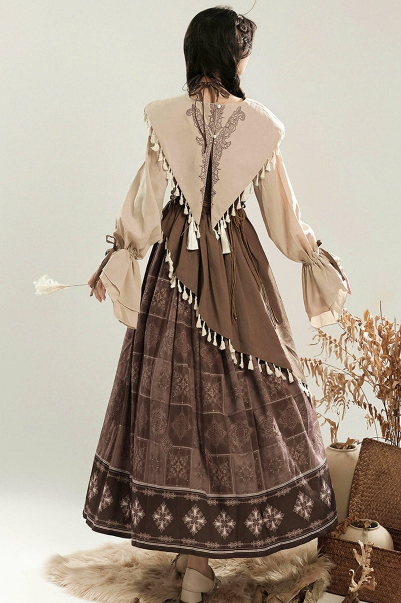 Exotic Retro Chinese-style Dress + Fake Collar