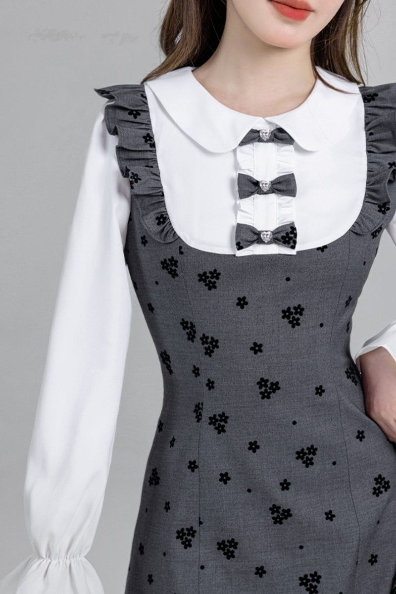 Gray Two-piece Temperance Doll Dress