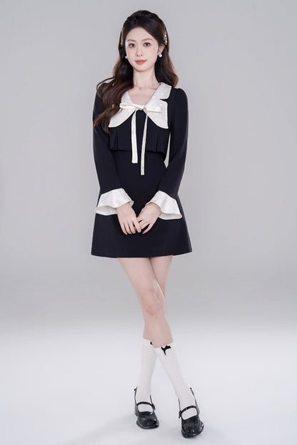 Black Neck Rich Daughter Dress
