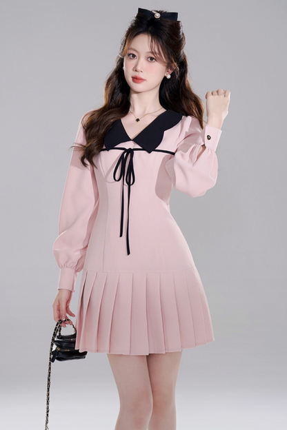 Pink Doll Color Priet West Dress